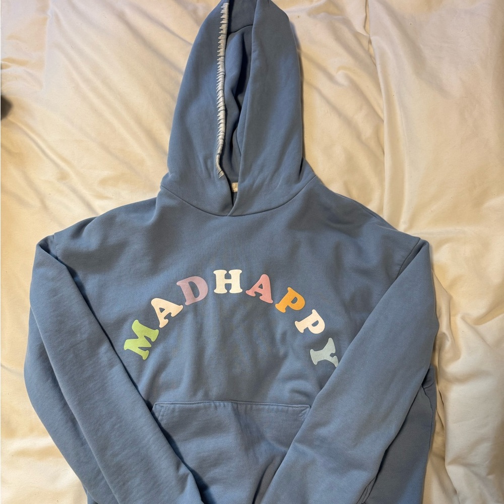 Madhappy Blue Hoodie with Pastel Logo